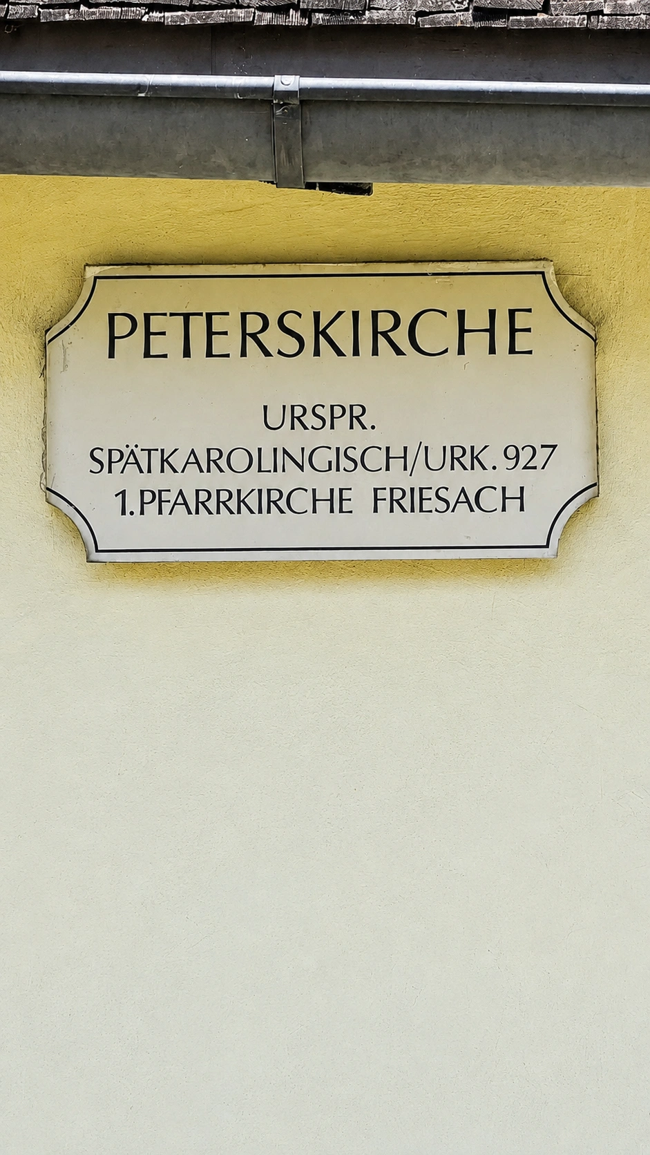 Sign on the West Facade