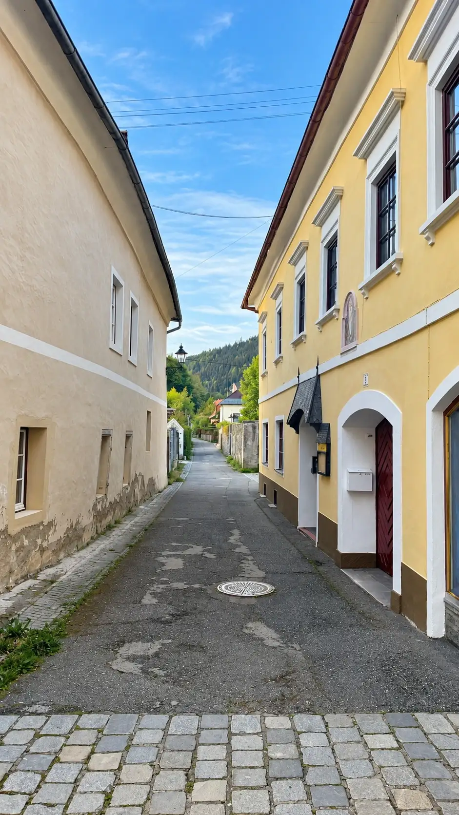 "Petersberg castle's keep" viewed from Lange Gasse