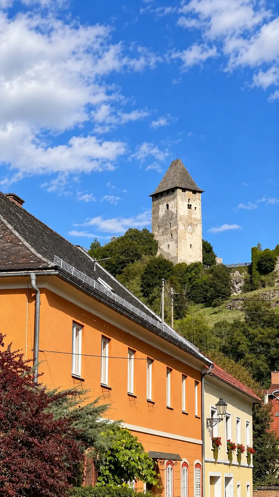 Blick von Lange Gasse auf das Bergfried